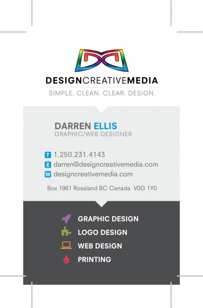 Professionally Designed Business Card - Design Creative Media - Vancouver Graphic Designer